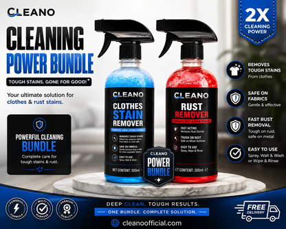 CLEANO Duo Power Cleaning Bundle – Clothes Stain Remover & Rust Remover