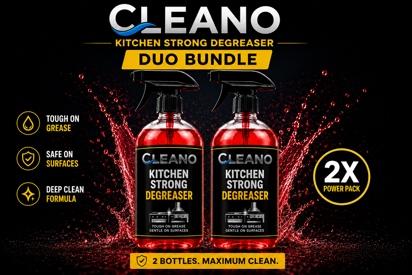 CLEANO- Kitchen Strong Degreaser Duo Bundle